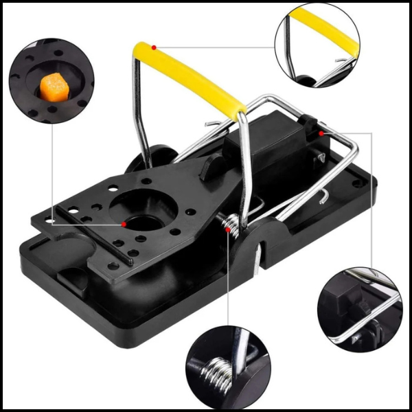 2XPUŁAPKA KLASYCZNA GILOTYNOWA NA SZCZURY MYSZ GRYZONIE PLASTIKOWA SPRĘŻYNA