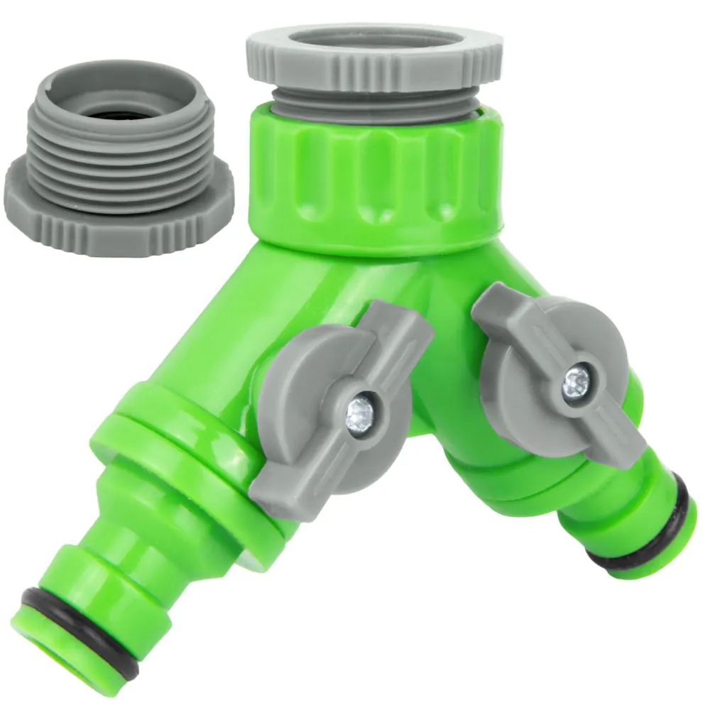ROZDZIELACZ NA KRAN Z ZAWOREM 3/4" ADAPTER 1/2" REDUKCJA DWÓJNIK PRZEYŁĄCZE