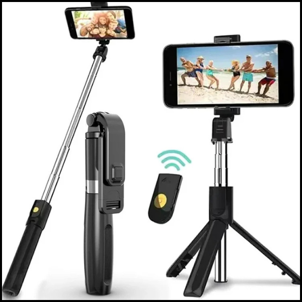 KIJEK DO SELFIE Z FUNKCJĄ STATYW TRIPOD DO TELEFONU+PILOT BLUETOOTH 69CM