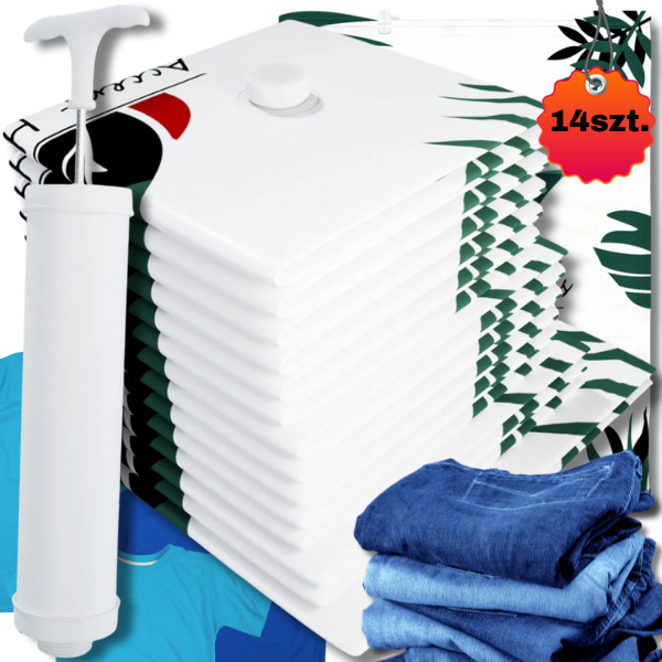 14XWORKI PRÓŻNIOWE NA UBRANIA KURTKI ZIMOWE GRUBE WODOODPORNE+POMPKA