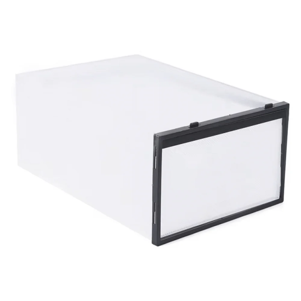 PUDEŁKO PRZEZROCZYSTE POJEMNIK ORGANIZER NA BUTY OBUWIE Z KLAPĄ SZUFLADA