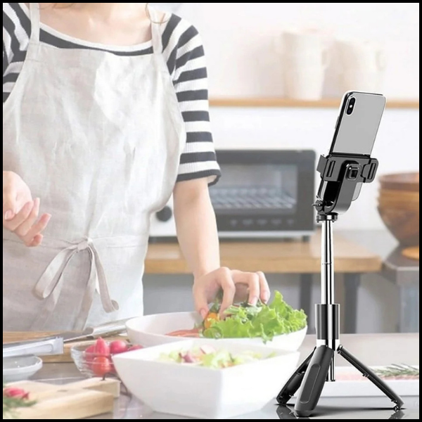 KIJEK DO SELFIE Z FUNKCJĄ STATYW TRIPOD DO TELEFONU+PILOT BLUETOOTH 69CM