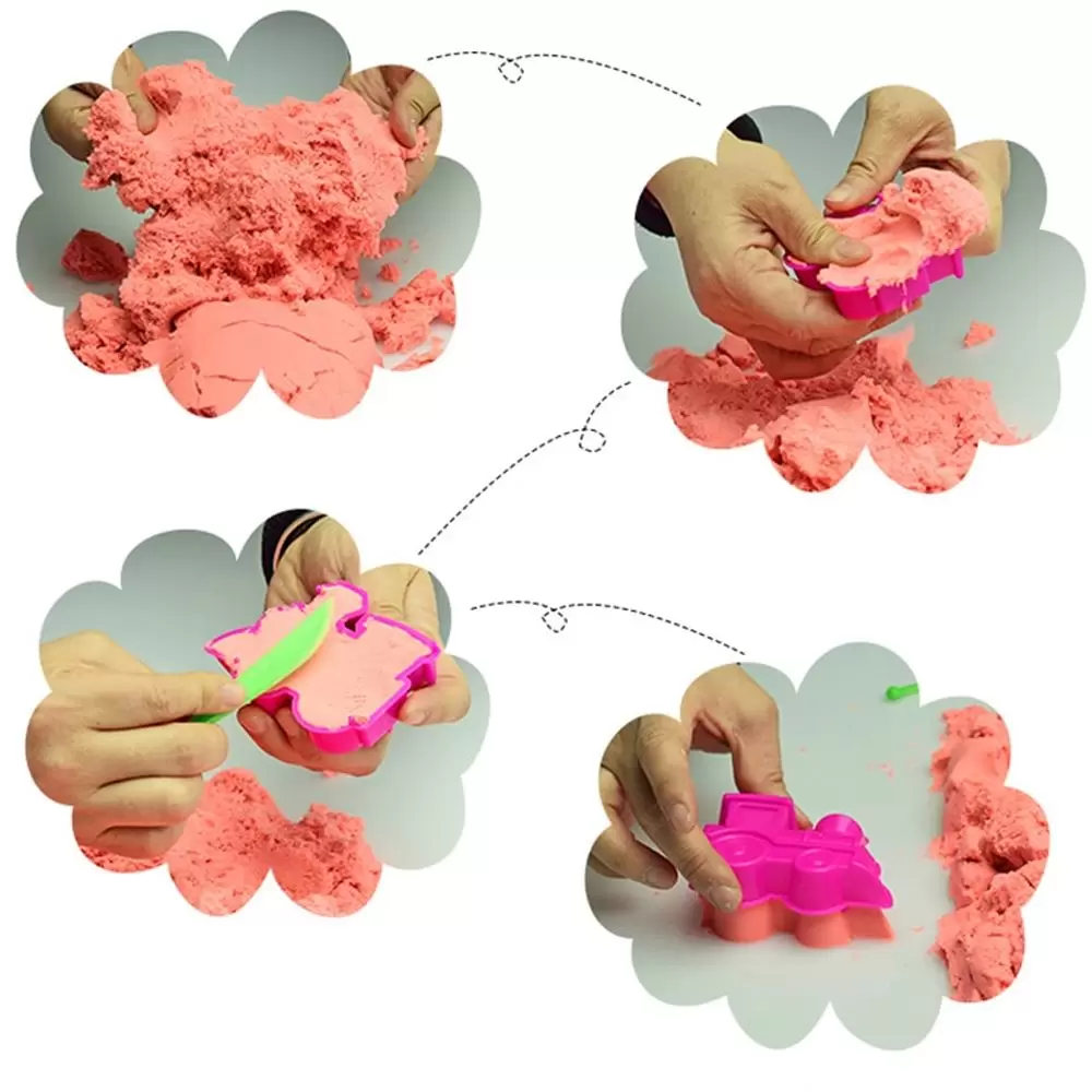 DUŻY POMARAŃCZOW PIASEK KINETYCZNY 3KG+BASEN FOREMKI PIASKOWNICA DLA DZIECI