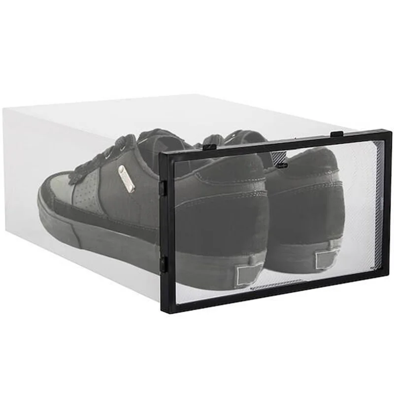 PUDEŁKO PRZEZROCZYSTE POJEMNIK ORGANIZER NA BUTY OBUWIE Z KLAPĄ SZUFLADA