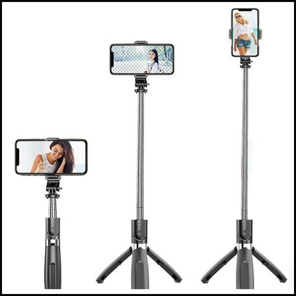 KIJEK DO SELFIE Z FUNKCJĄ STATYW TRIPOD DO TELEFONU+PILOT BLUETOOTH 69CM