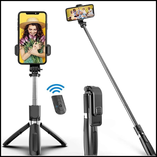 KIJEK DO SELFIE Z FUNKCJĄ STATYW TRIPOD DO TELEFONU+PILOT BLUETOOTH 69CM