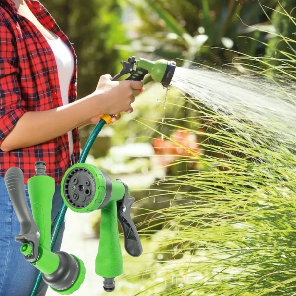 MOCNY PISTOLET ZRASZACZ OGRODOWY WĄŻ DO PODLEWANIA 7 FUNKCJI BLOKADA JAKOŚĆ