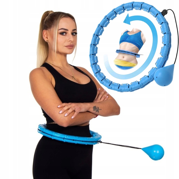 HULA HOP Z OBCIĄŻENIEM ODCHUDZAJĄCE OBCIĄZNIKIEM I WYPUSTKAMI SMART HULAHOP