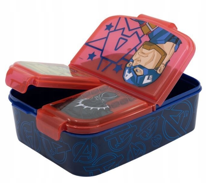 Śniadaniówka Lunchbox Pojemnik Do Szkoły Pudełko Przegródkami AVENGERS