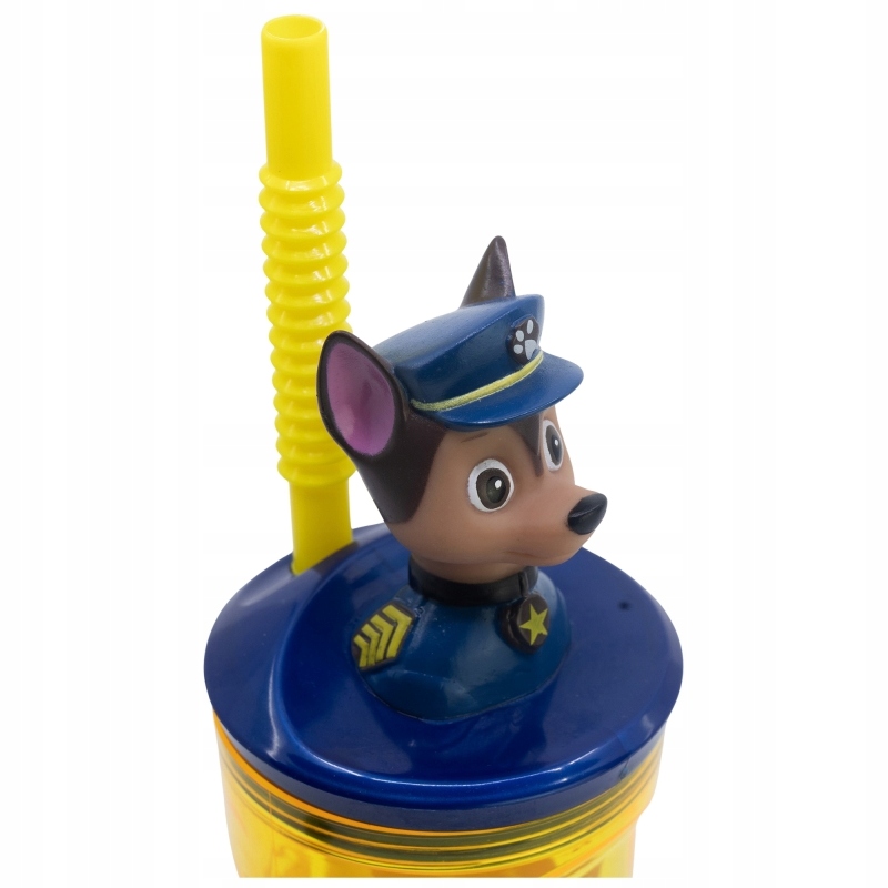 Kubek ze słomką do picia dla dzieci Chase Psi Patrol słomka 3D 360ML