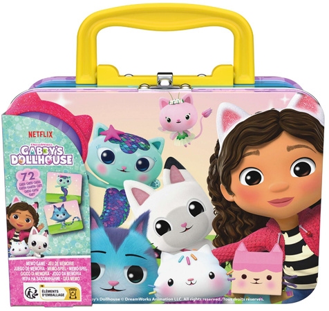 Gra memory dla dzieci Koci Domek Gabi – 72 karty pamięciowe memo w walizce