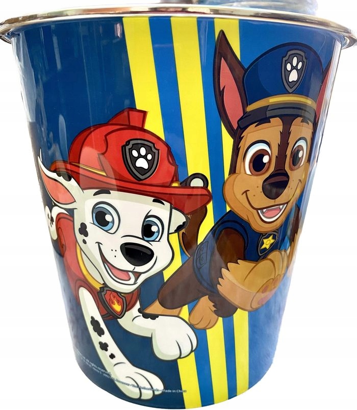 POJEMNIK NA ZABAWKI PSI PATROL KOSZ NA ŚMIECI PIESKI WIADRO