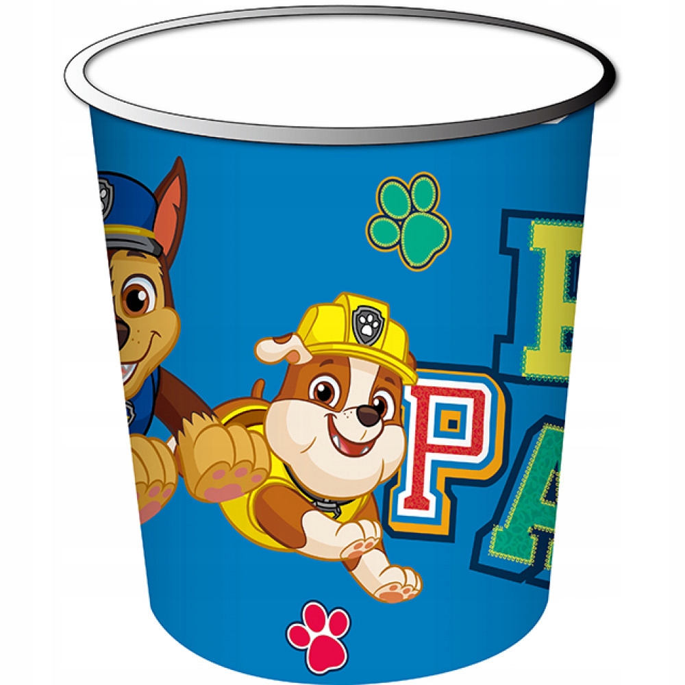 POJEMNIK NA ZABAWKI PSI PATROL KOSZ NA ŚMIECI PIESKI WIADRO