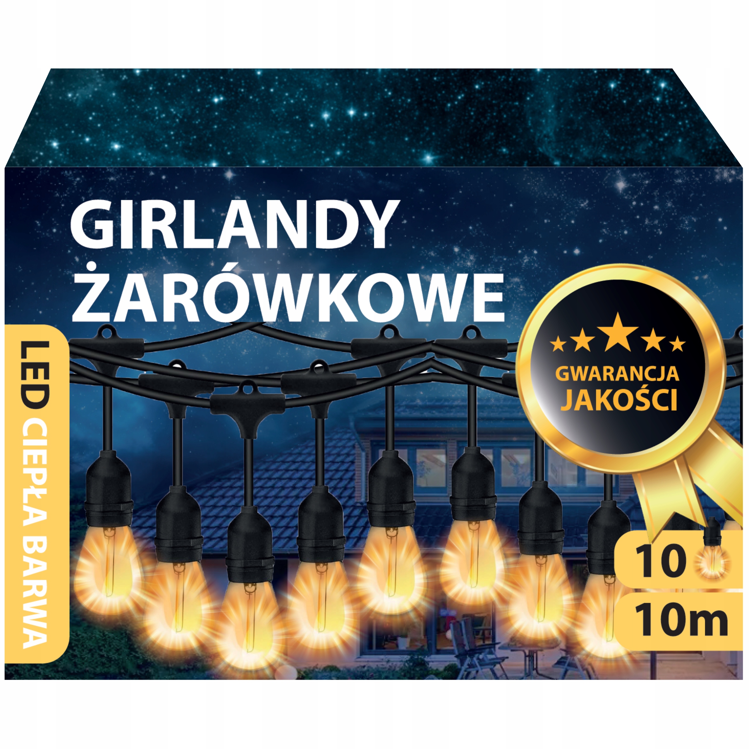 Гірлянда садова LED з лампочками RED GARDEN 10м