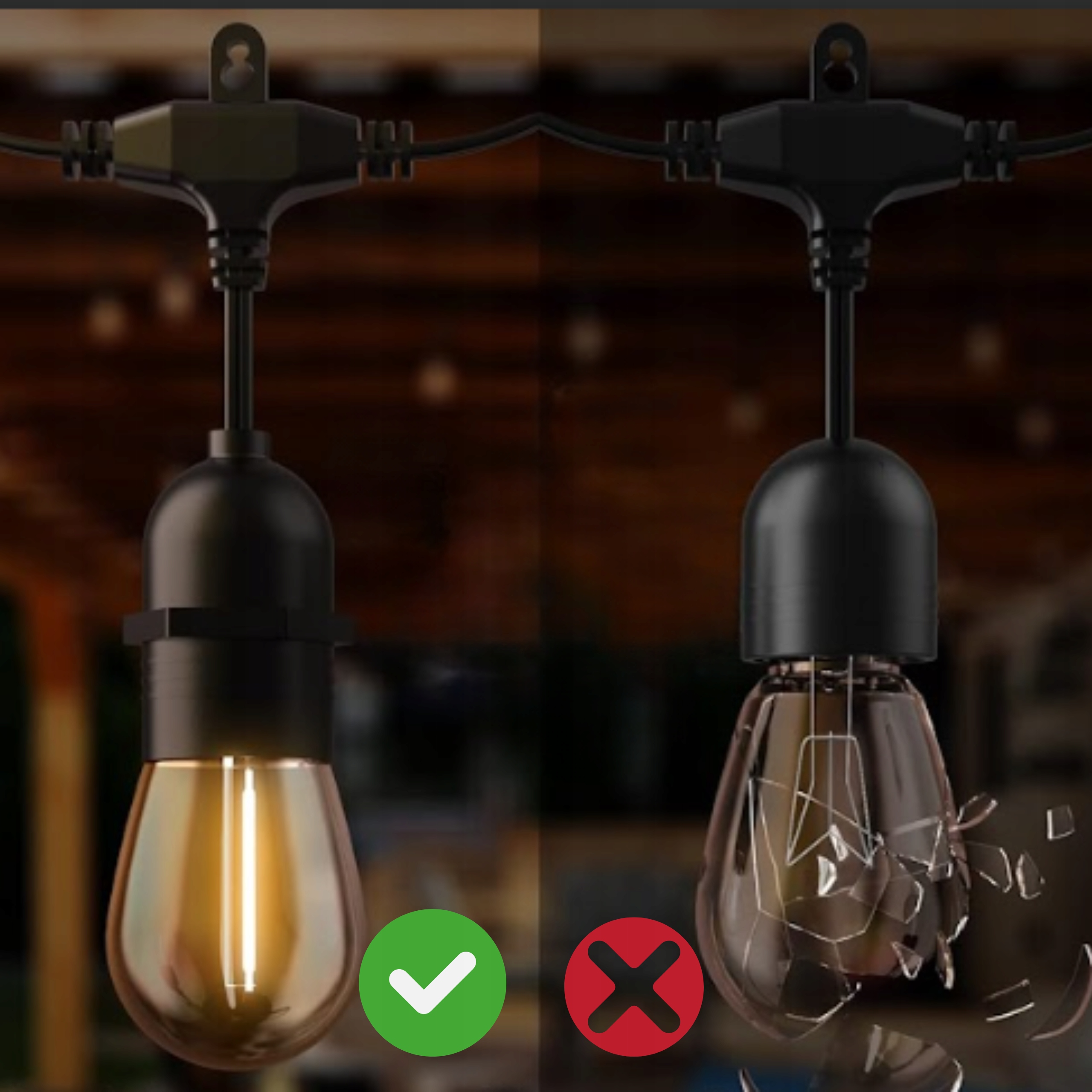 Гірлянда садова LED з лампочками RED GARDEN 10м