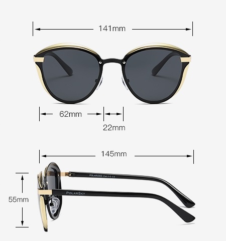 Okulary przeciwsłoneczne z polaryzacją UV400 damskie muchy PolarSky — 4