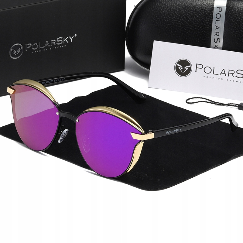 Okulary przeciwsłoneczne z polaryzacją UV400 damskie muchy PolarSky