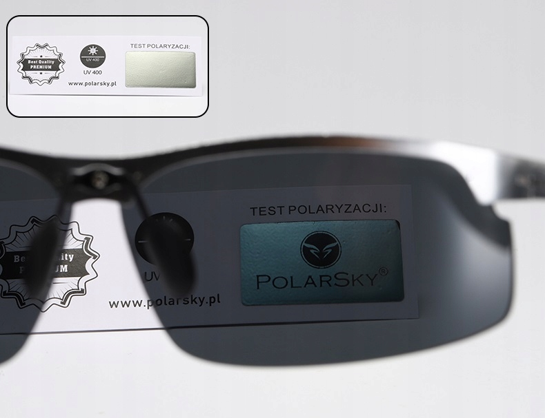 Okulary przeciwsłoneczne POLARSKY aluminiowe FOTOCHROM polaryzacja — 6