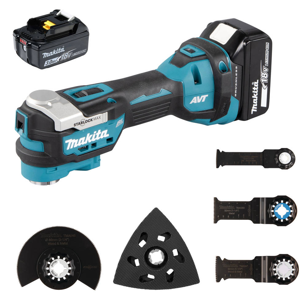 DTM 52 RFJX1 Narzędzie Wielofunkcyjne Aku 18V 2x3Ah Makita MakPac