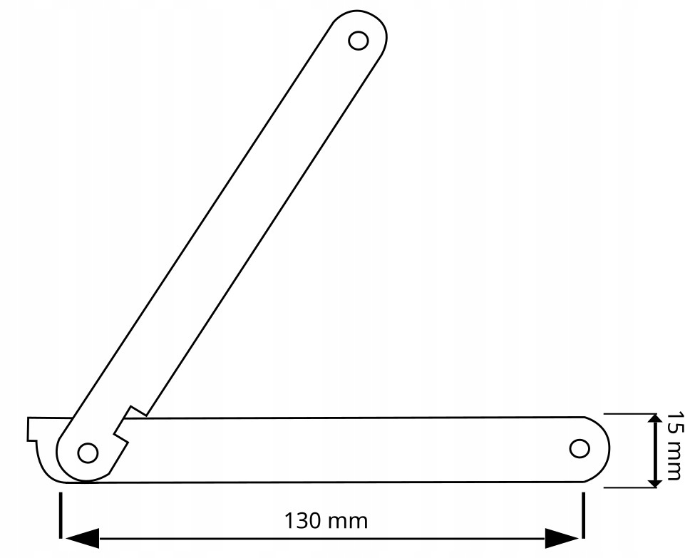 Zawias nożycowy prosty