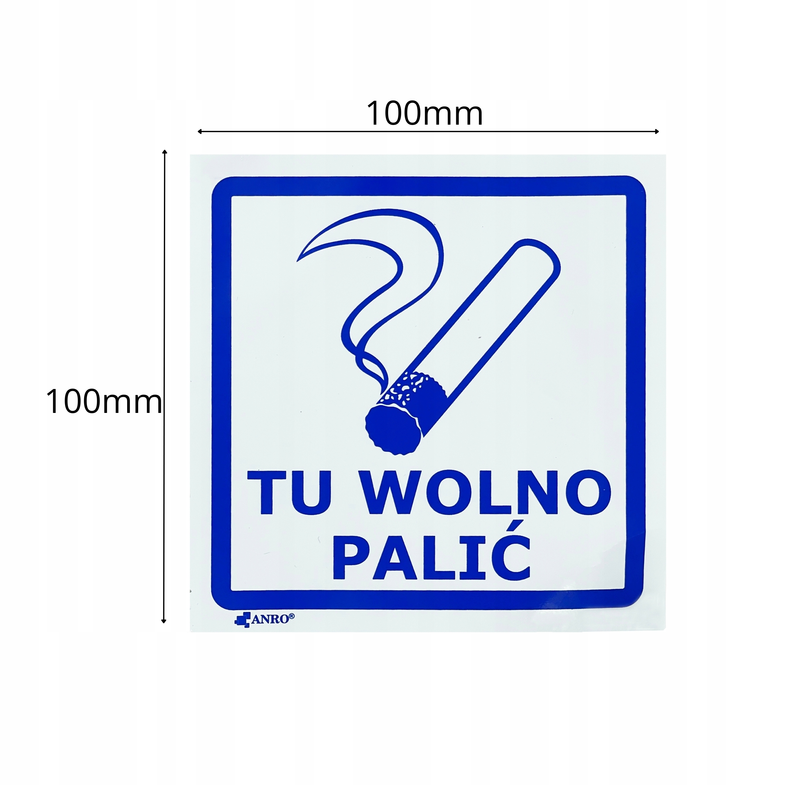 Naklejka BHP TU WOLNO PALIĆ