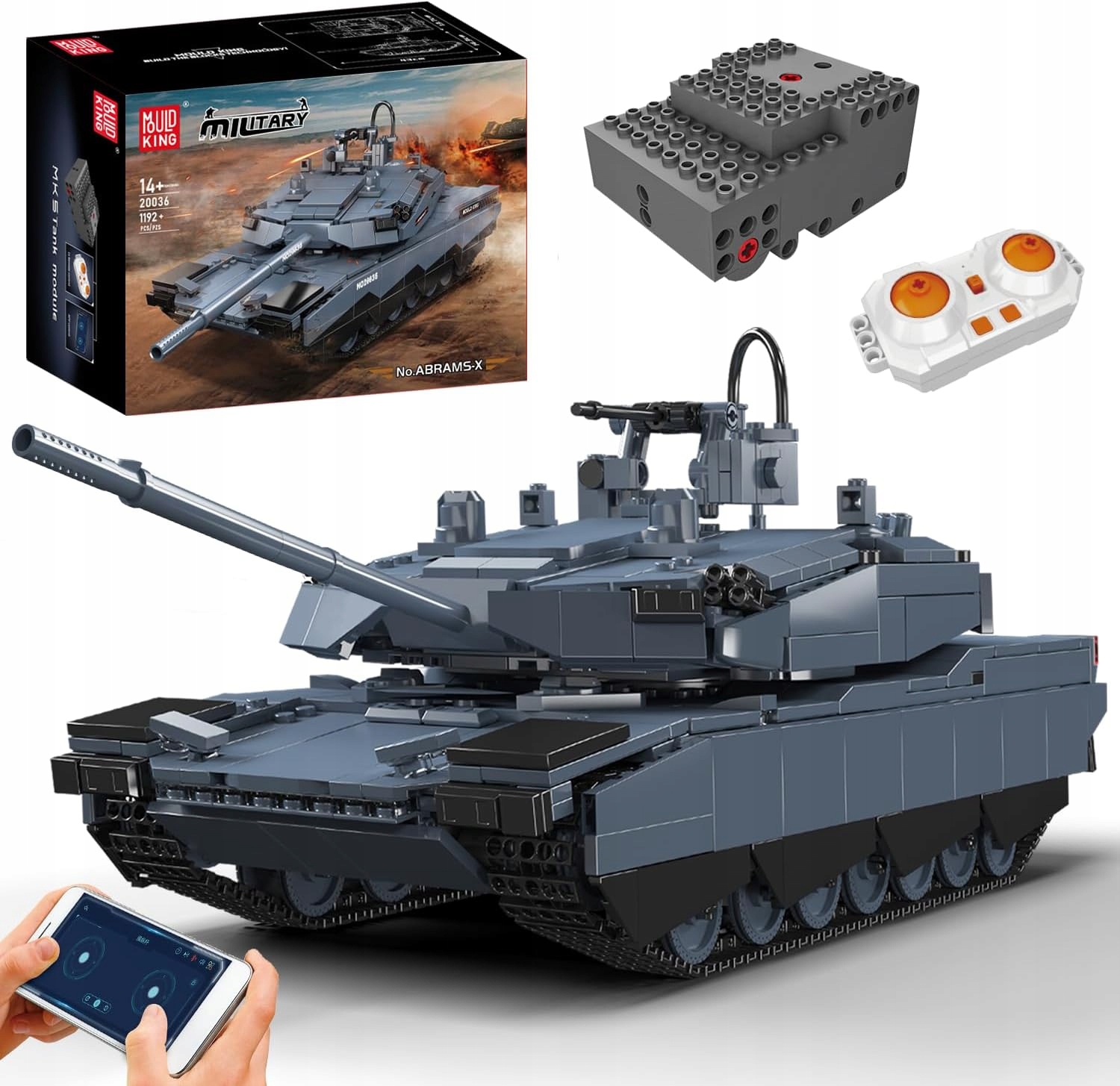 Set de constructie Rezervor Telecomandat Abrams Mould King 20036