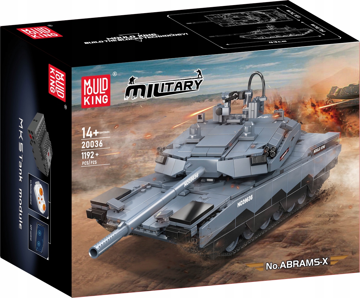 Set de constructie Rezervor Telecomandat Abrams Mould King 20036