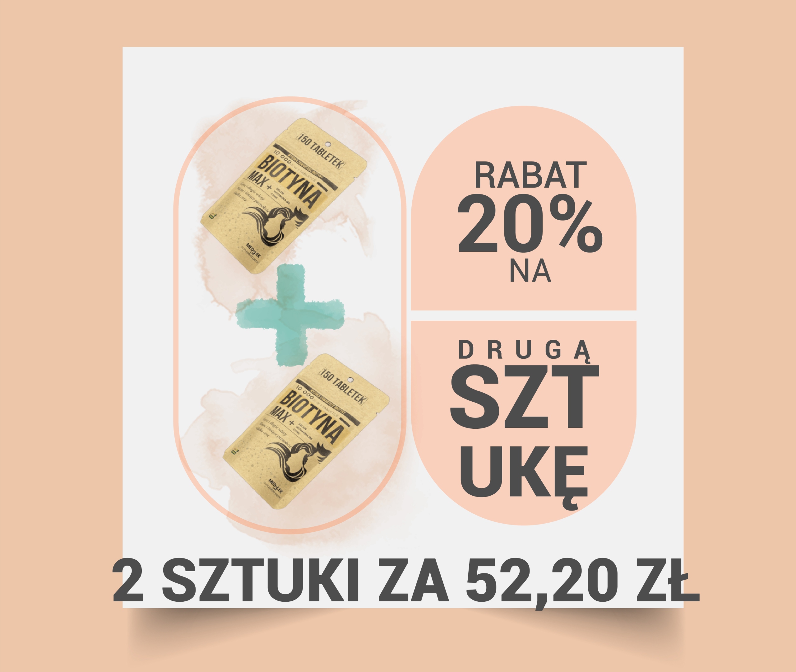BIOTYNA - 150 tabletek ( + Cynk, Witamina B6, Selen) - MED-LEK LAB - Włosy