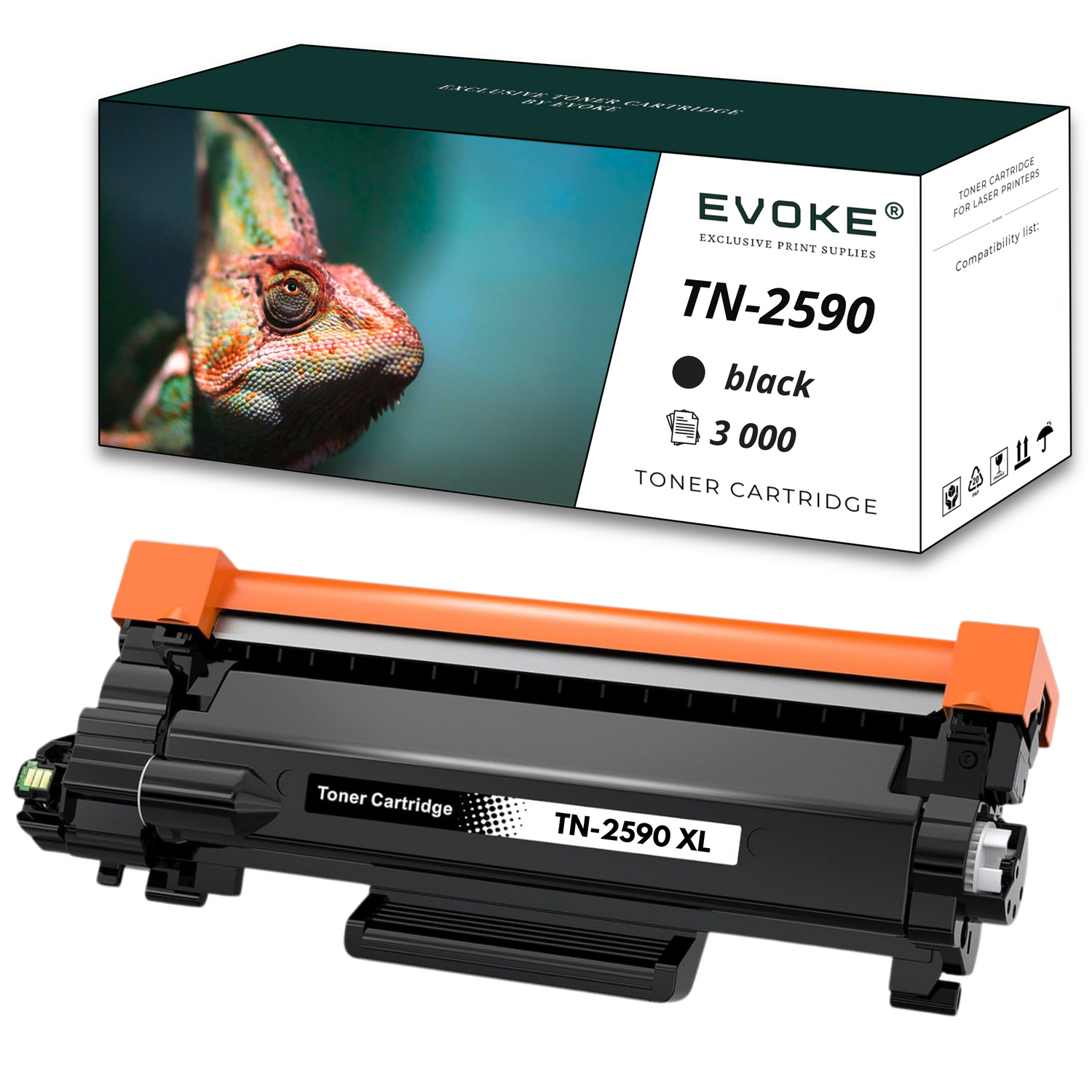 Toner cartus imprimanta pentru Brother TN-2590 XL negru, 3000