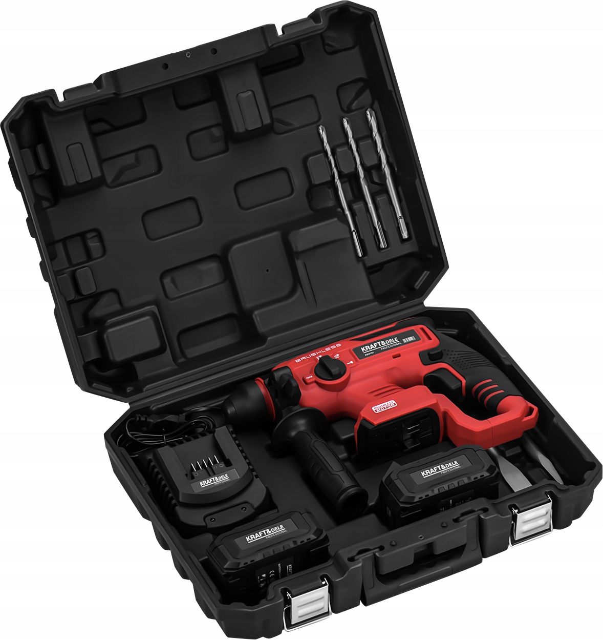 Młot Udarowy SDS Plus 3J Akumulatorowy 21V 2 x 4Ah Kraft&Dele