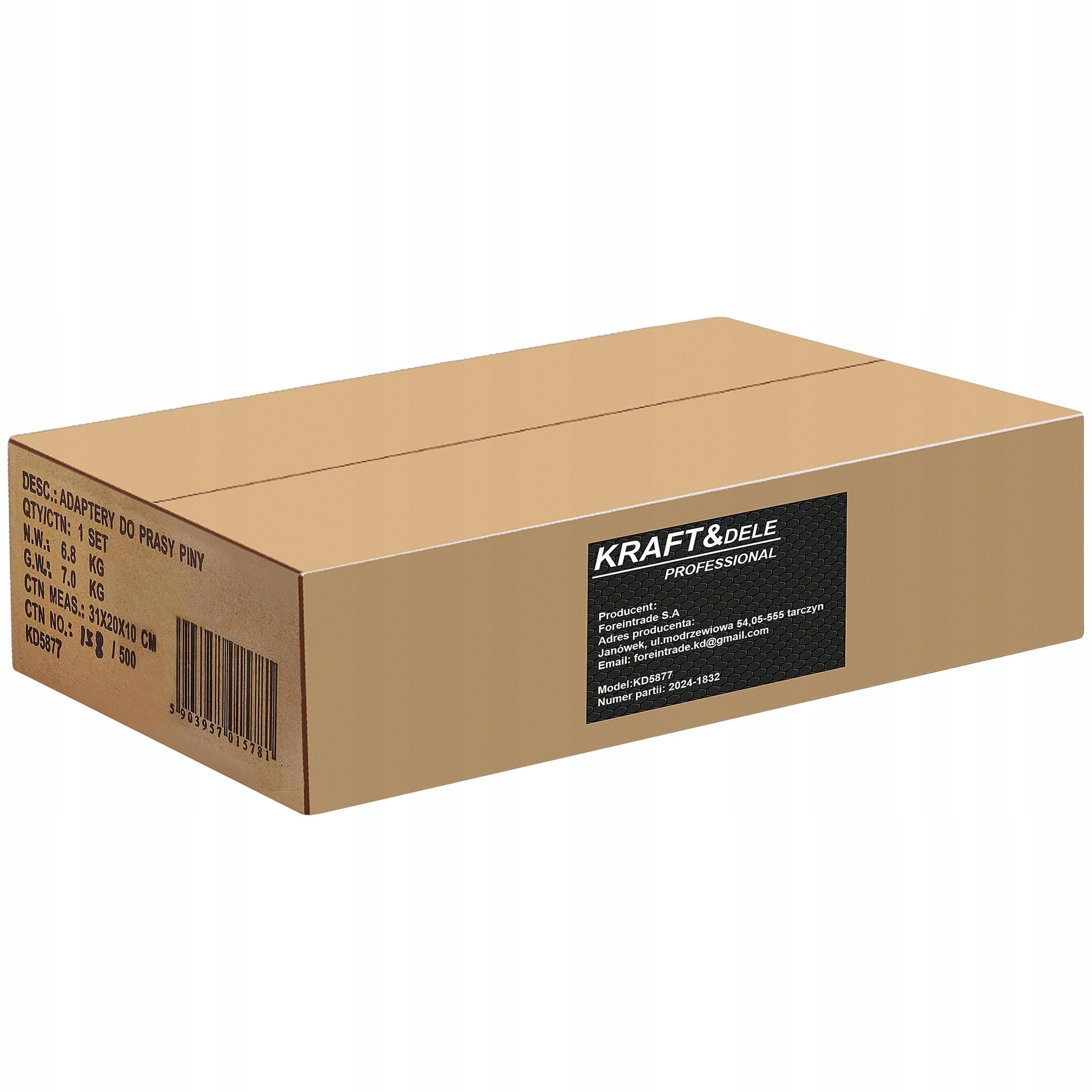 Adaptery do Prasy Hydraulicznej 2T-20T Piny 8 Sztuk Kraft&Dele