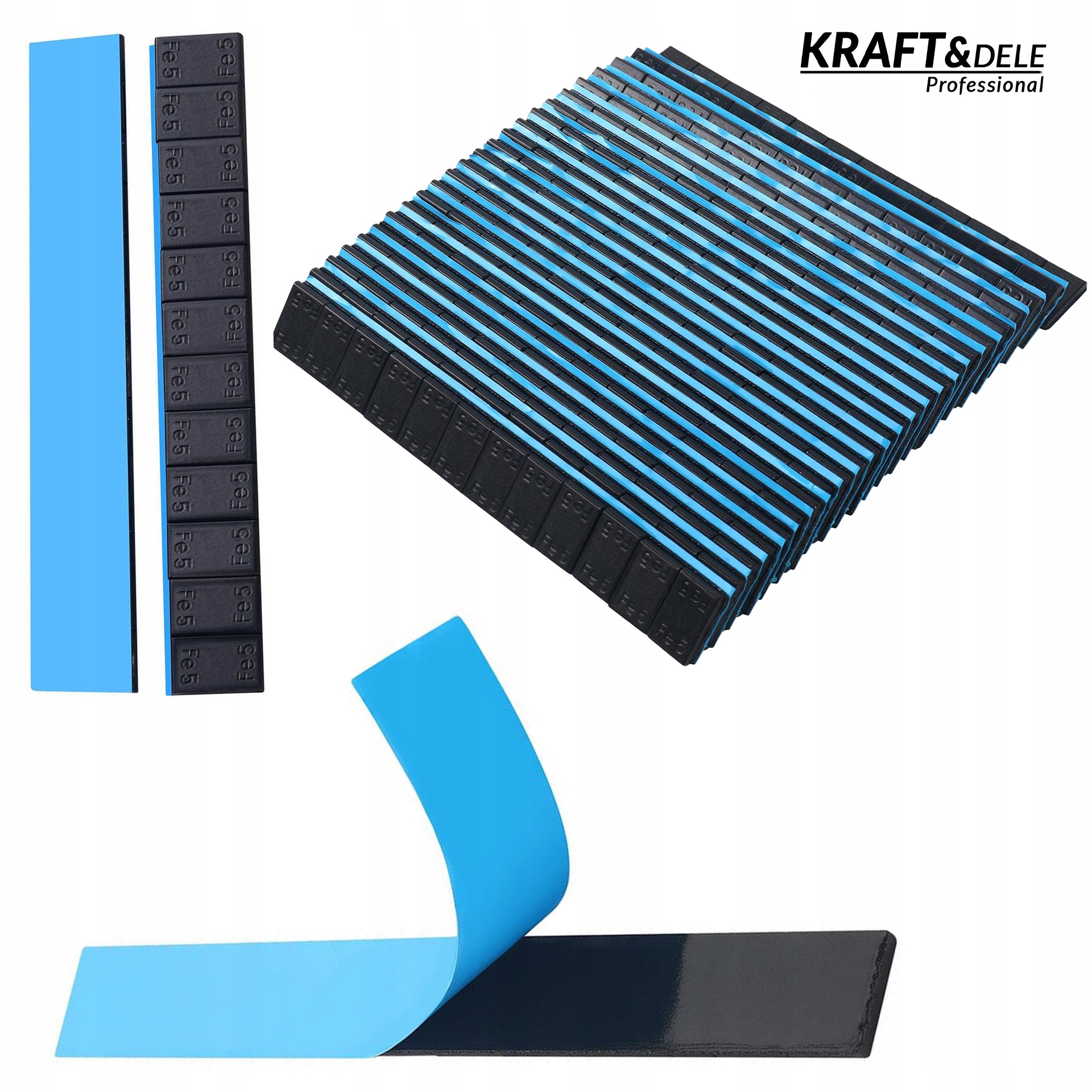 Ciężarki Klejone do Felg Aluminiowych 12x5 g 50 Sztuk Kraft&Dele