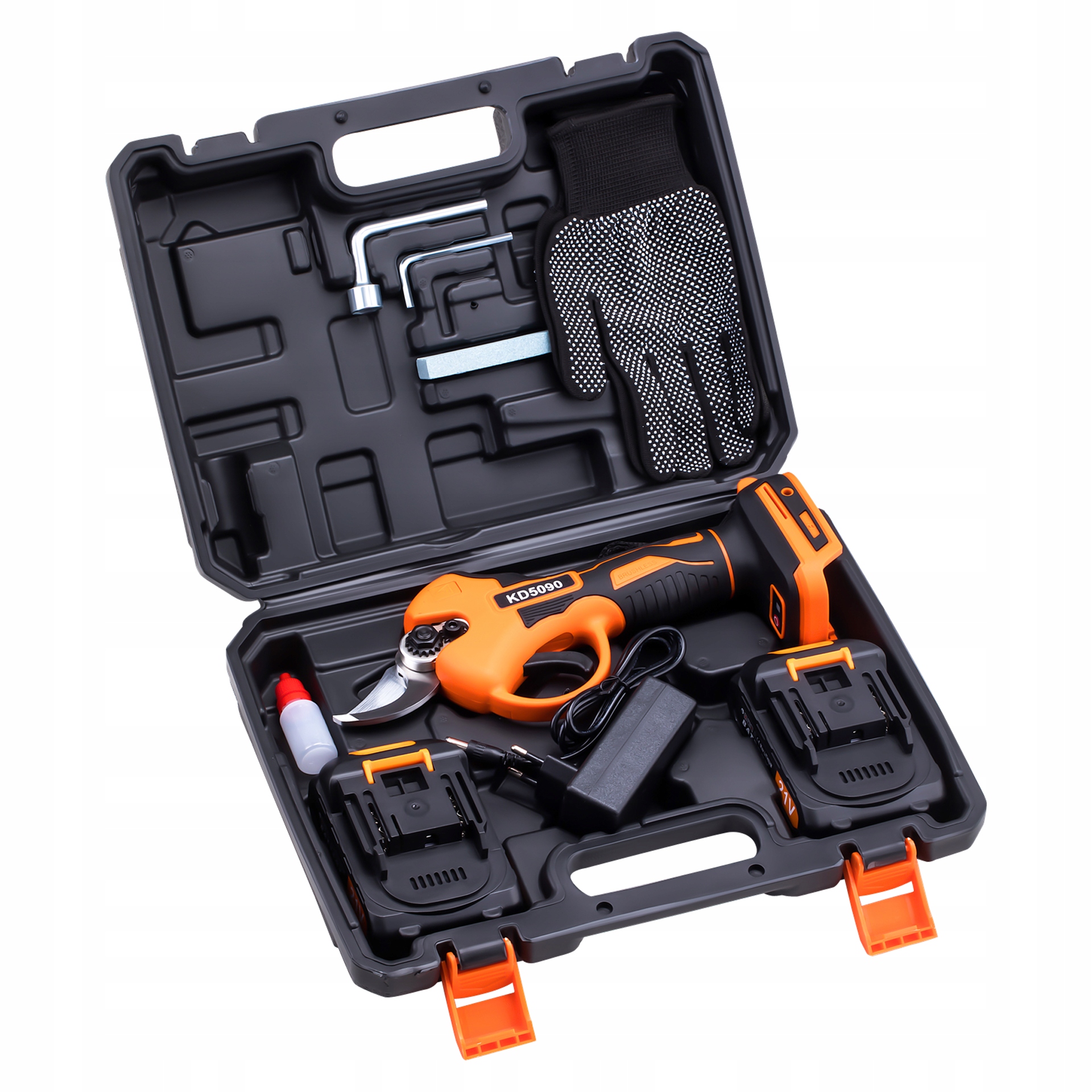 Sekator Akumulatorowy Bateria 2x21V 2Ah Nożyce Ogrodowe Kraft&Dele