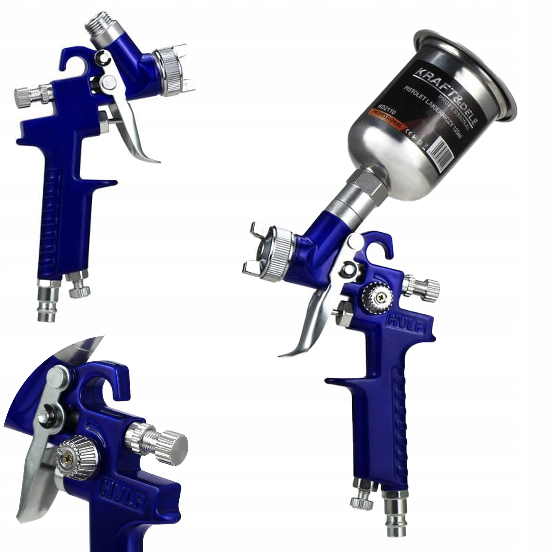 Pistolet Lakierniczy 125ml 4 bar 0,8 mm 90-170 l/min Kraft&Dele