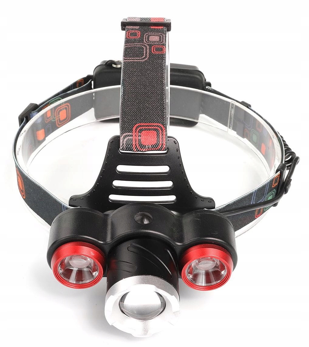 Latarka Czołowa Zoom 2000X Led T6 Cree 4 Tryby Czołówka Bateria Kraft&Dele
