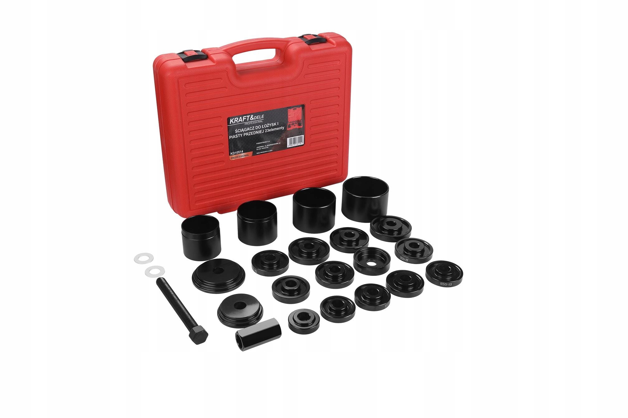 Ściągacz do Łożysk i Piasty Przedniej 23 Elementy Kraft&Dele