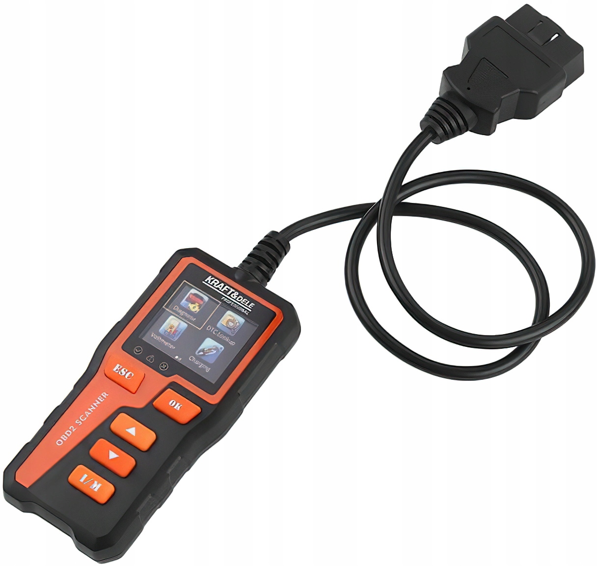 Tester Diagnostyczny Samochodowy LCD OBD II/EOBD Kraft&Dele
