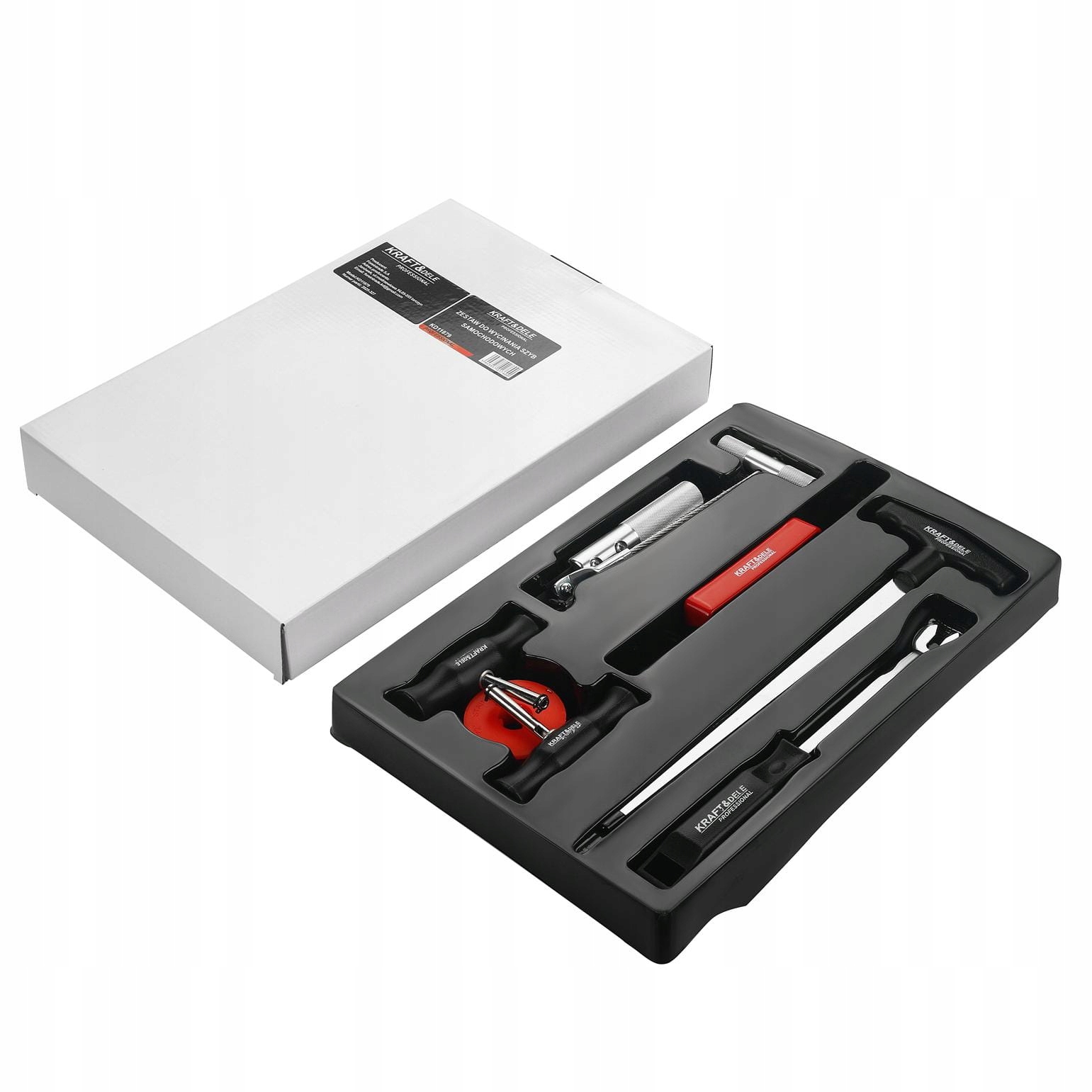 Zestaw do Wycinania Szyb Samochodowych 7 Elementów Etui Kraft&Dele