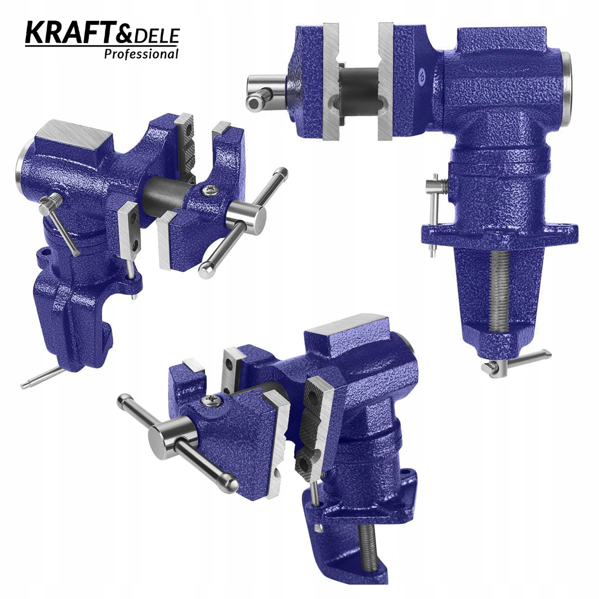 Imadło Ślusarskie Modelarskie Obrotowe 360° 65 mm Solidne Kraft&Dele