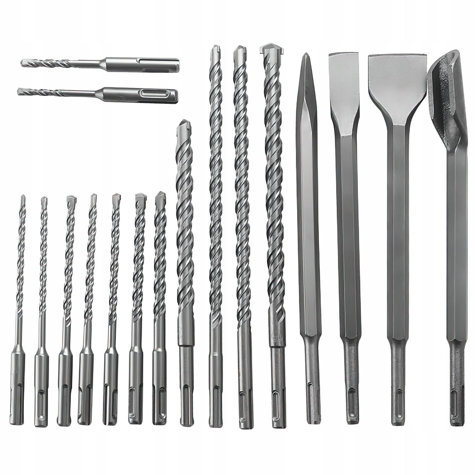 Zestaw Wierteł i Dłut 17 Elementów SDS+ Kraft&Dele