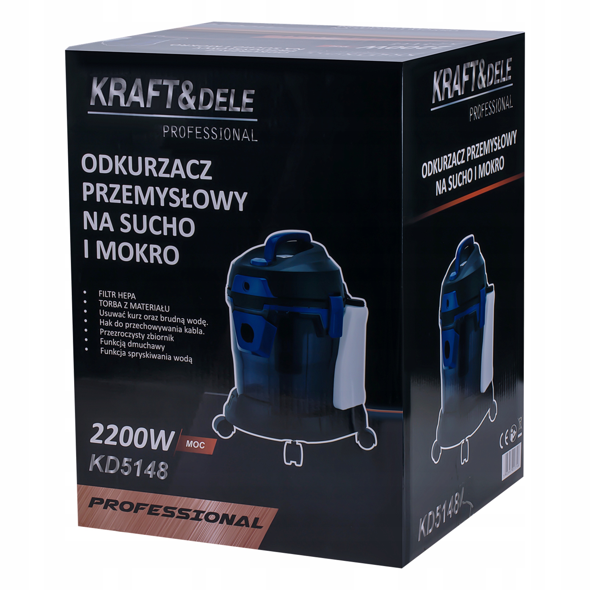 Odkurzacz Sucho Mokro Piorący Kraft&Dele 2200W 230V
