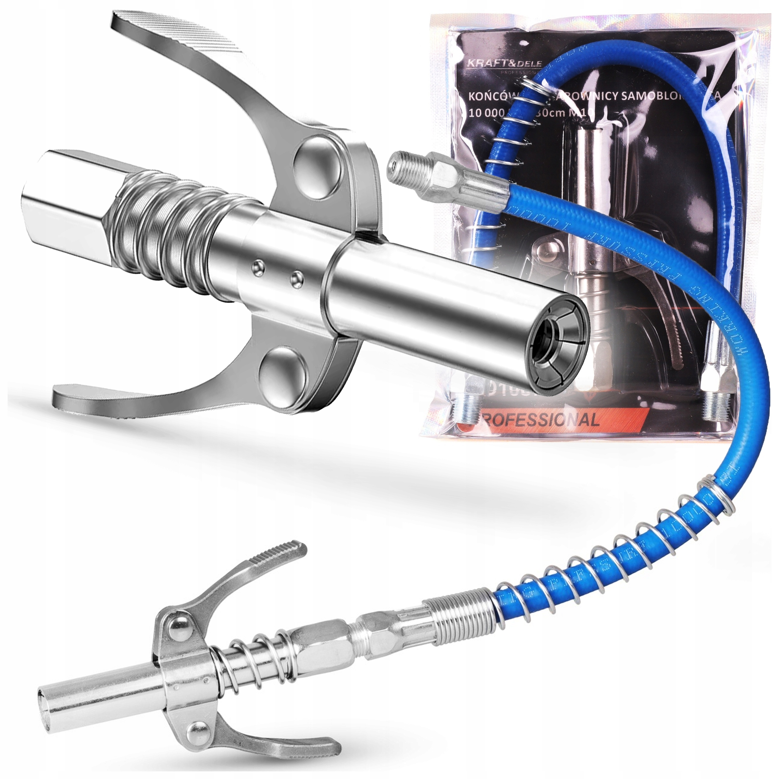 Końcówka smarownicy m10 do kalamitek samoblokująca wężyk 30 cm KD10871