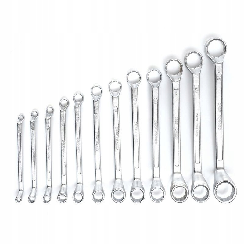 Zestaw Klucze 2 Stronne Oczkowe Odgięte Kraft&Dele 12 Elementów Kraft&Dele