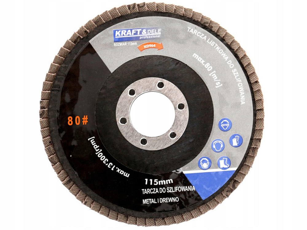 Komplet Tarcz Listkowych do Drewna Metalu 115 mm P100 10 Sztuk Kraft&Dele