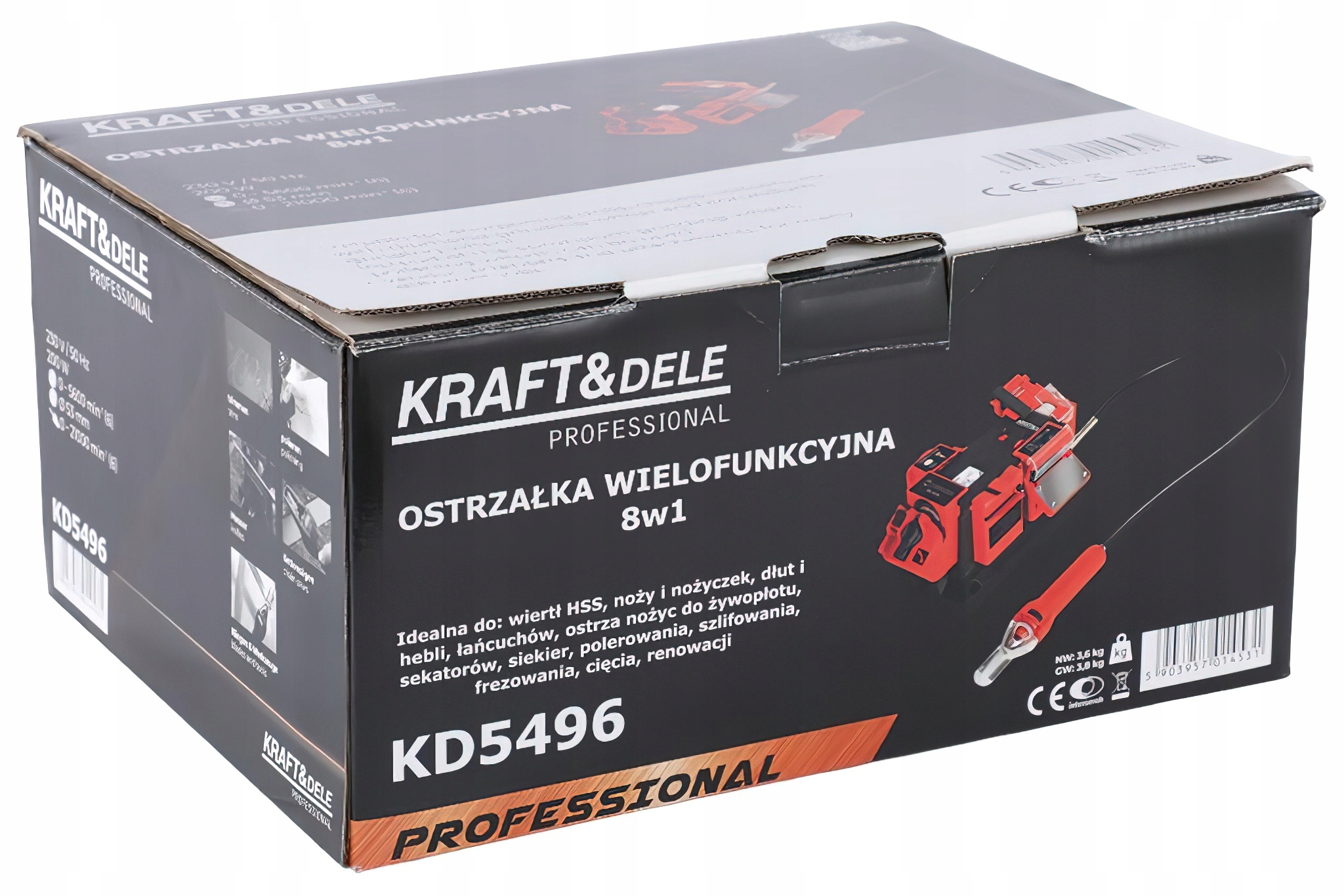 Ostrzałka Wierteł Noży Dłut Wielofunkcyjna 8w1 220W Kraft&Dele