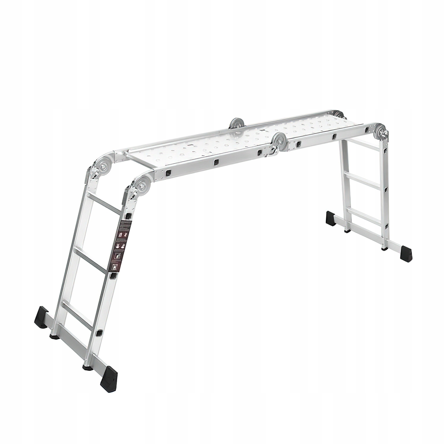 Drabina Składana Platforma Aluminiowa 4 X 3 346 CM MAX 150 KG Ktaft&Dele