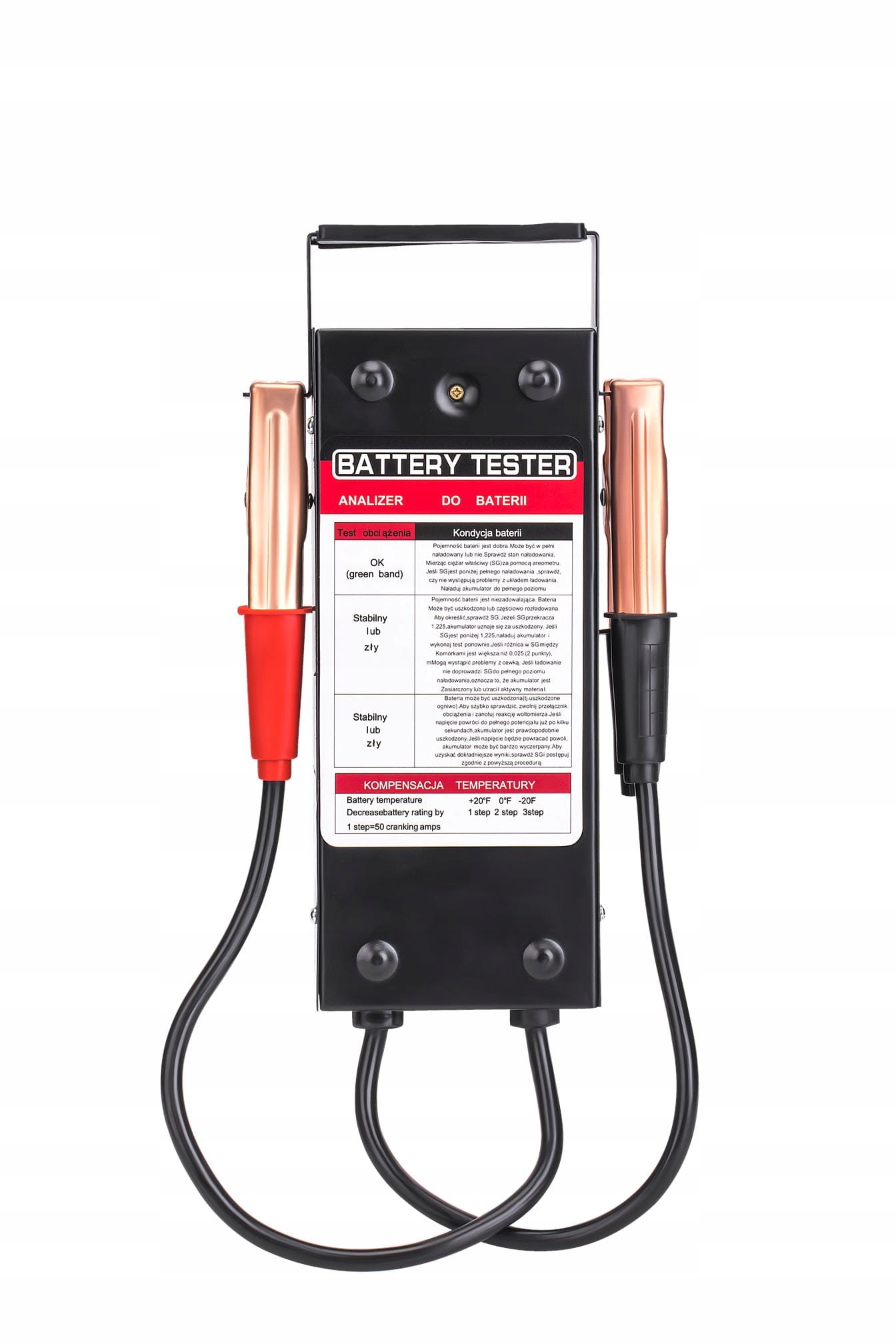 Tester Analogowy do Sprawdzania Akumulatorów 6/12V 200-1000A Kraft&Dele