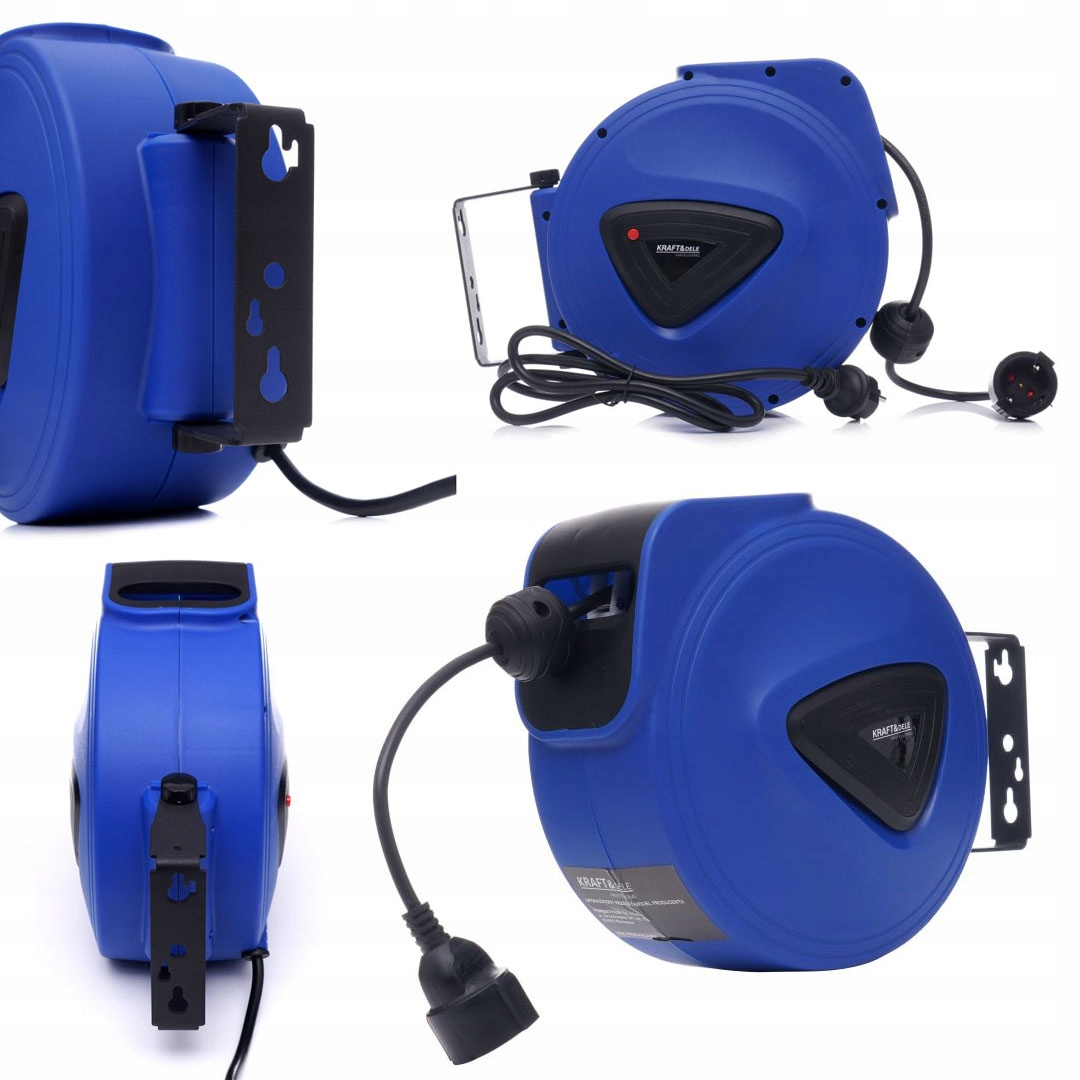 Przedłużacz Zwijacz Bębnowy Przewodu Elektrycznego 10 m Kraft&Dele