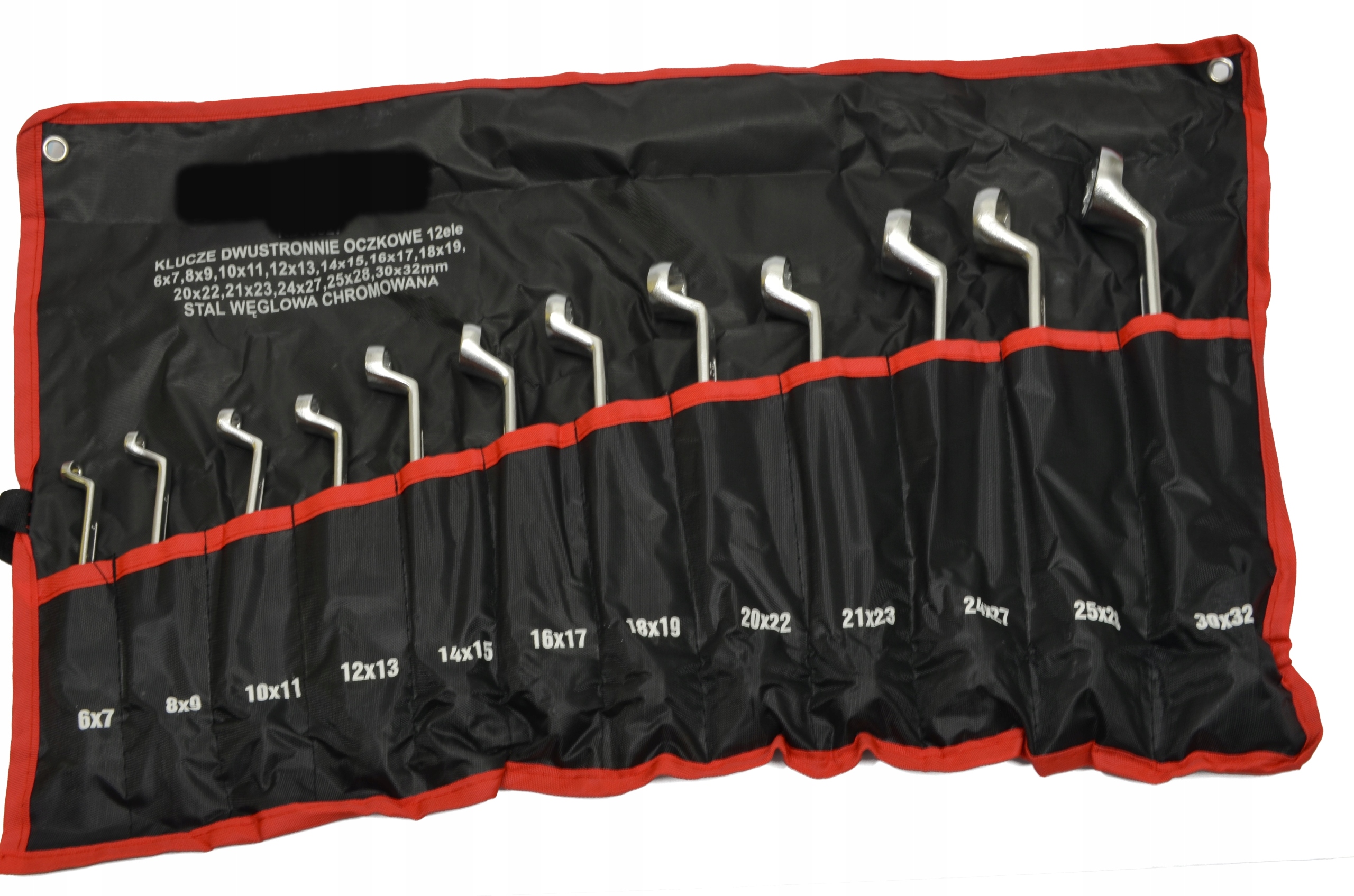 Zestaw Klucze 2 Stronne Oczkowe Odgięte Kraft&Dele 12 Elementów Kraft&Dele