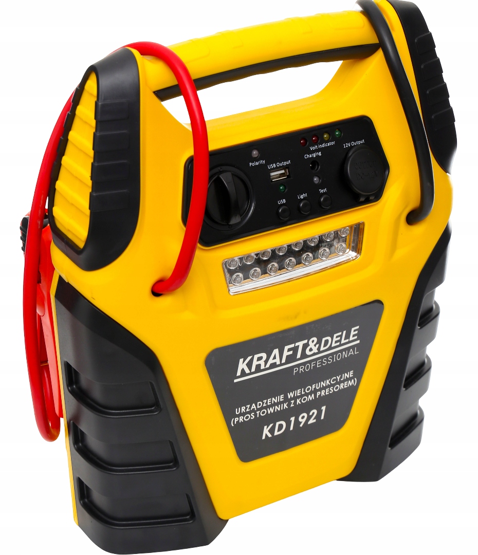 5W1 JUMP STARTER PROSTOWNIK ROZRUCH POWERBANK KOMPRESOR 17 Ah ŁADOWARKA LED